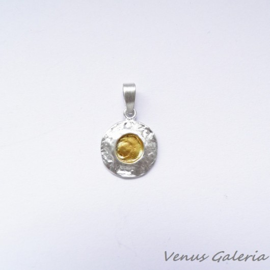 Zawieszka srebrna- Biały Jowisz mini II VENUS GALERIA