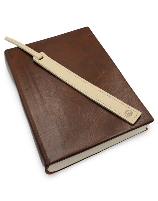 zakładki do książek Skórzana Zakładka do Książki Beżowa Wyjątkowy Design - Parker Quality