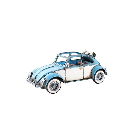 figurki i rzeźby Metalowy model Volkswagen Beetle, dekoracyjny samochód w stylu retro.