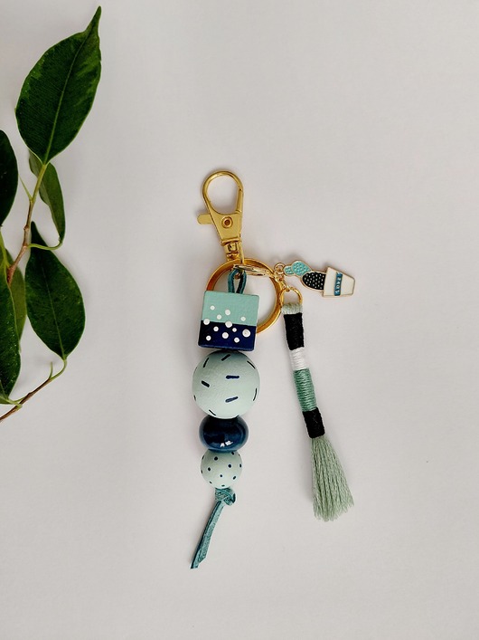 breloki Brelok drewniany z kaktusem