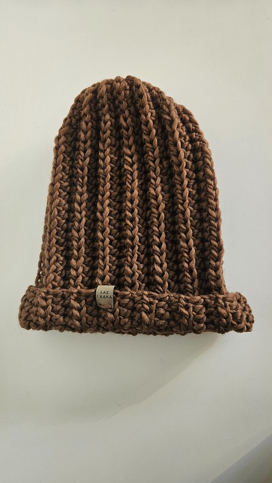 czapki damskie Brązowa czapka wełniana