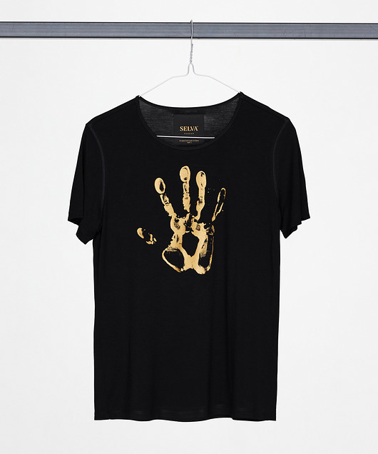 t-shirt damskie Gold Mursi Handprint Woman