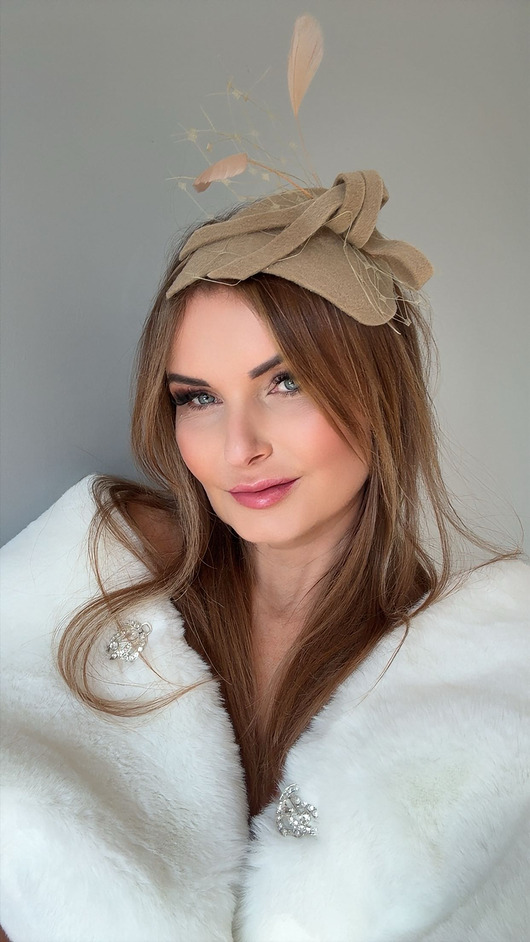 fascynatory Fascynator filcowy SUZANA beżowy /oraz inne kolory