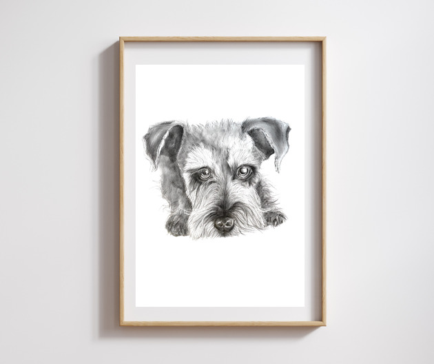 grafiki i ilustracje Plakat/rysunek z serii "Pies"