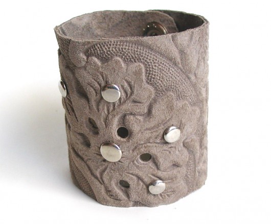 Skórzana bransoleta ornament - dla Pani Moniki Mikashka