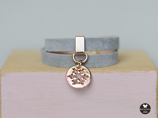 light grey suede snowflakes gold barboleta