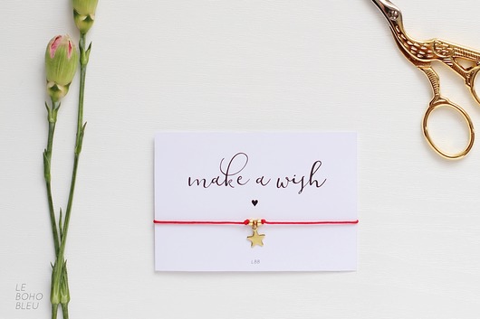 Make a Wish Gold Star Bracelet Le Boho Bleu