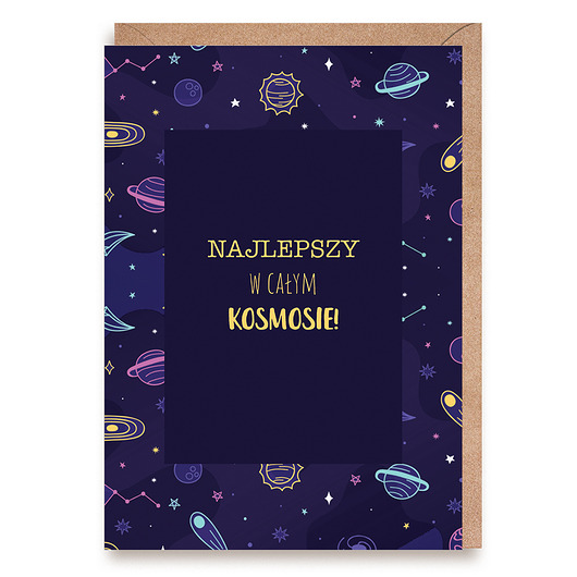 kartki okolicznościowe - wydruki Kartka dla niego - "Najlepszy w całym kosmosie!"