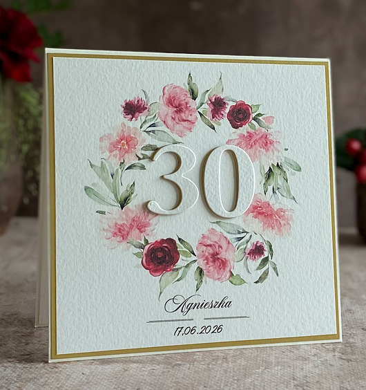 kartki scrapbooking Kartka urodzinowa z kopertą prezentową, BH 21d