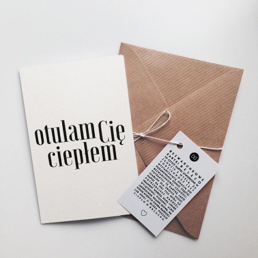 Kartka OTULAM CIĘ CIEPŁEM beleco
