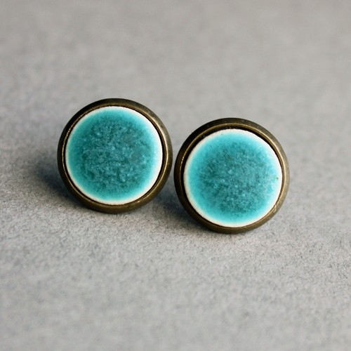 klipsy Klipsy Turkusowe