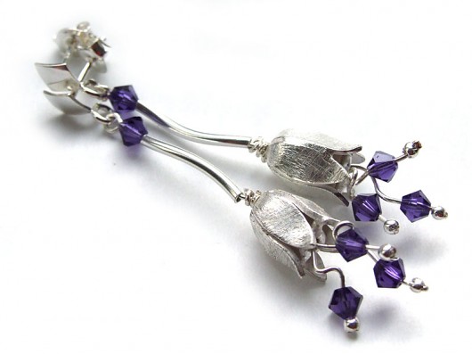 Fiołki  - kryształ Swarovski Zapakowane :) Theopanu