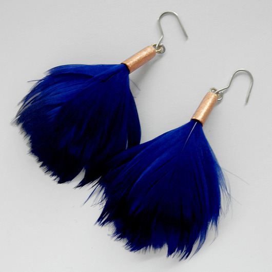 kolczyki z piórami PIÓRKO kolczyki