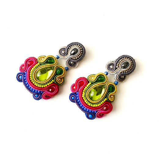 kolczyki soutache Sutaszowe kolczyki SAFI _ kolekcja 2025