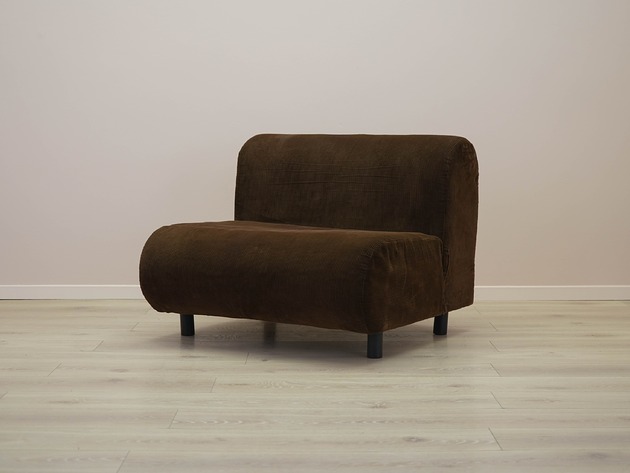 fotele Fotel brązowy, włoski design, lata 70, produkcja: Włochy