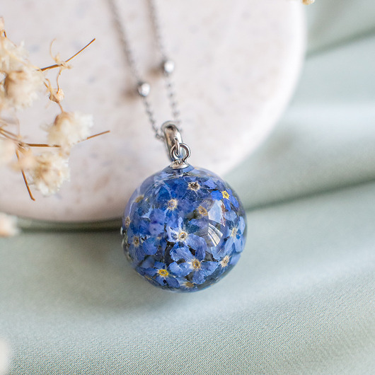 wisiory Wisiorek z niezapominajkami