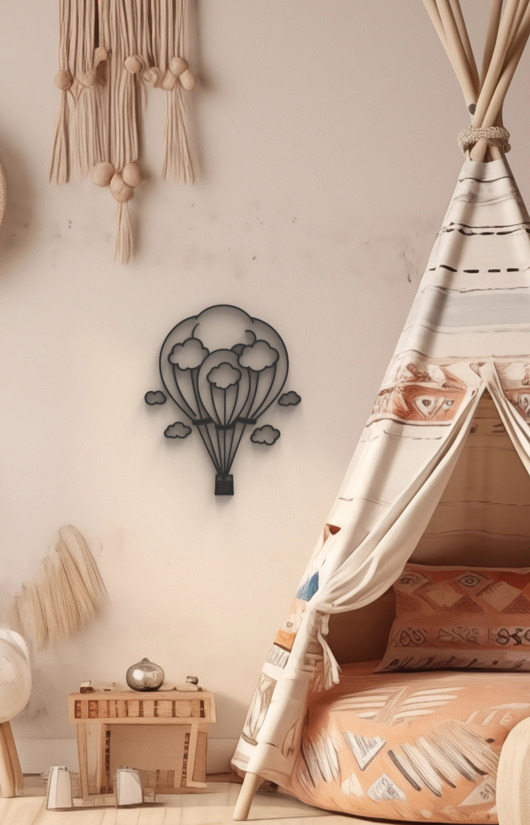Ozdoby na ścianę Balon - 3d nowoczesna dekoracja ścienna do pokoju dziecięcego