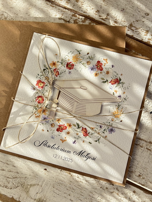 kartki scrapbooking Personalizowana ręcznie robiona kartka gratulacje z okazji uzyskania absoluto