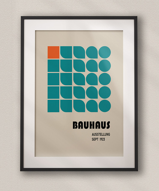 plakaty Minimalistyczny plakat - Bauhaus #14 - Do salonu, sypialni, biura