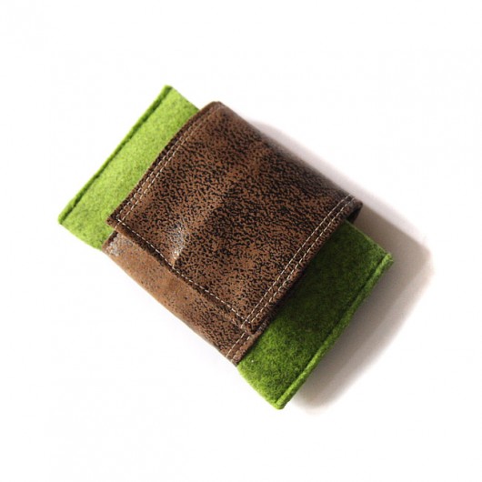 etui II - green melange&gobi brown - elfagado