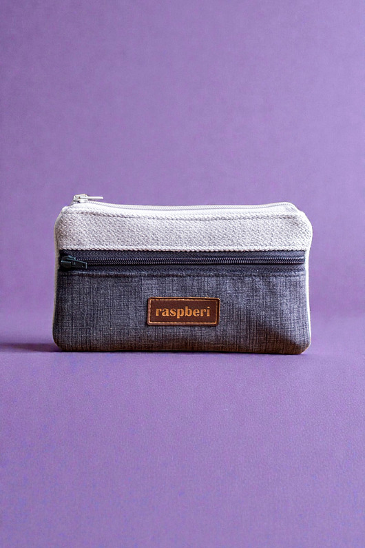 portfele damskie Grafitowy portfel damski