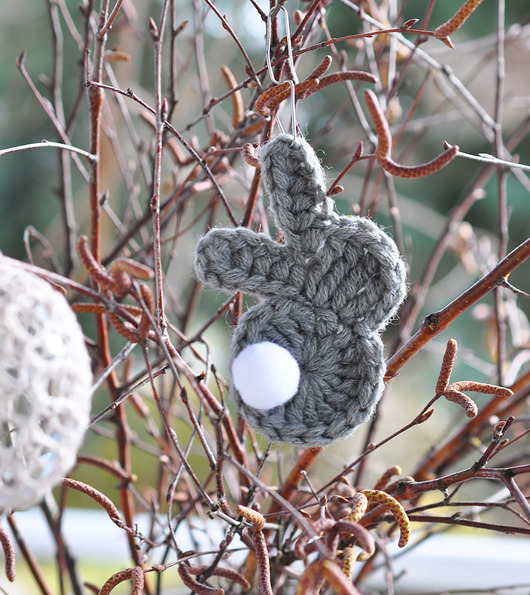 ozdoby wielkanocne Szydełkowe zajączki 5szt