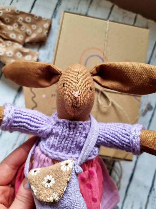 misie i maskotki Przytulanka królik z akcesoriami