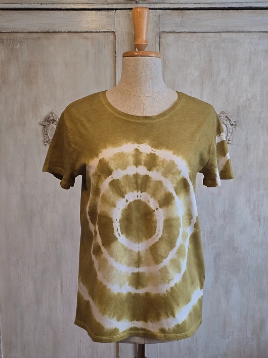t-shirt damskie T-shirt shibori farbowany roślinami Onion