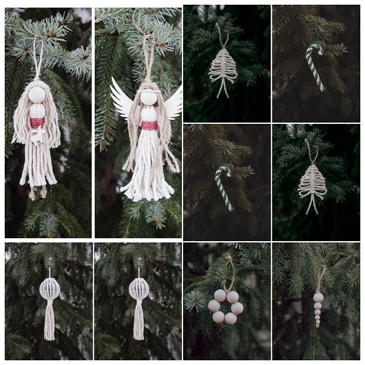 ozdoby choinkowe 10 sztuk / Ozdoby na choinkę / boho /DOSTĘPNE od ręki