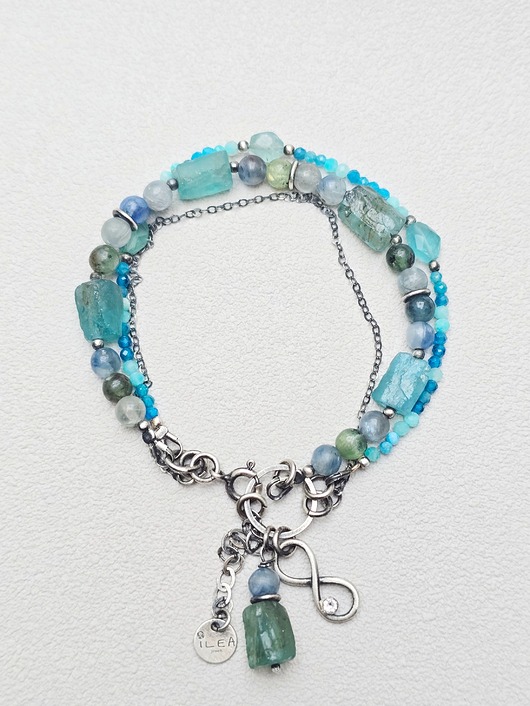 bransoletki srebrne Bransoletka 3 Rzędowa  Infiniti  Srebro