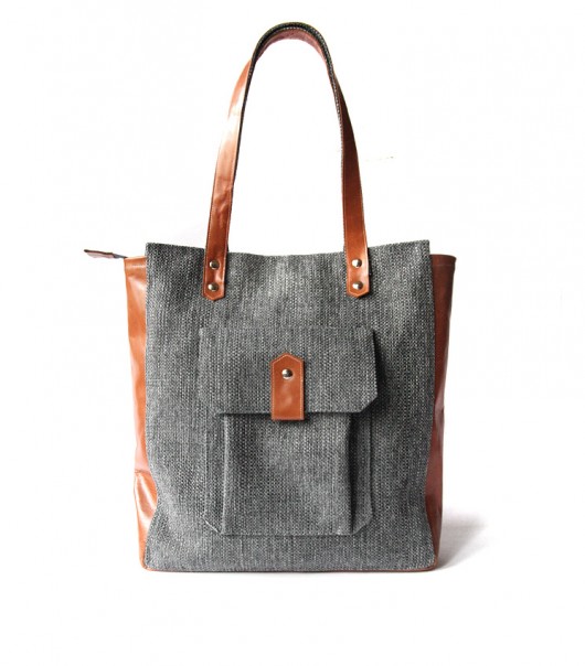 torba - grey&camel&silver dots - elfagado