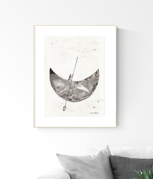 grafika 30X40 cm wykonana ręcznie MiniMalArt