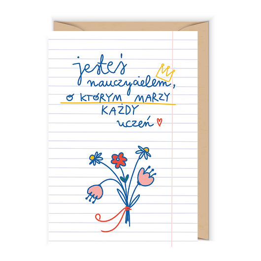 kartki okolicznościowe - wydruki Kartka na Dzień Nauczyciela dla nauczyciela marzeń