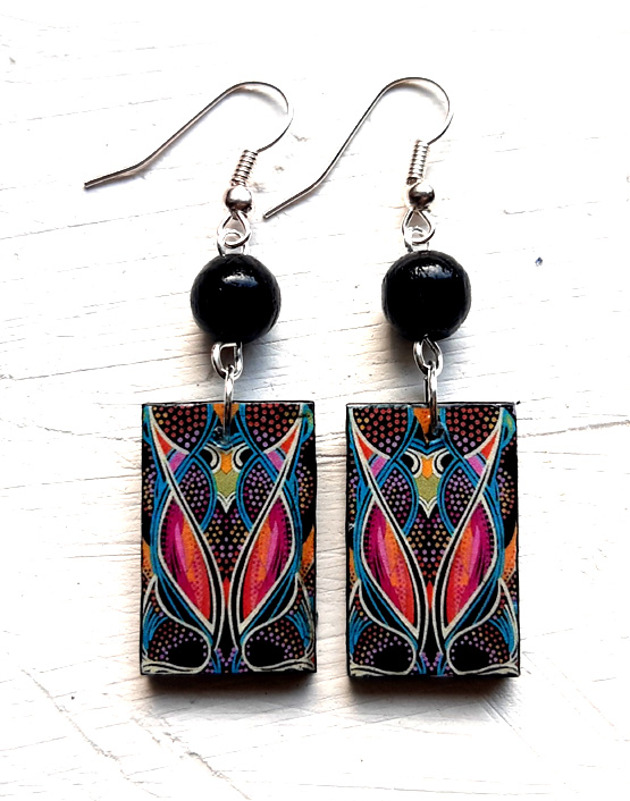 kolczyki drewniane Moja bajka