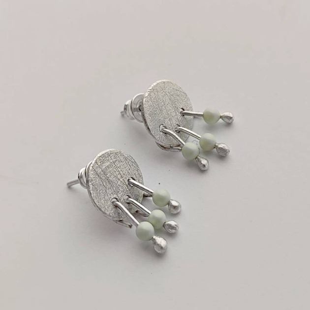 kolczyki z kamieniami Kolczyki OKRĄG