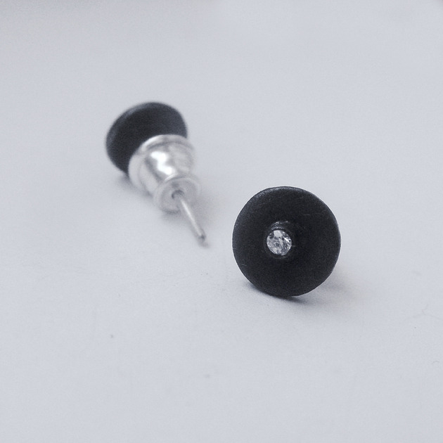 kolczyki z kamieniami Kolczyki OKRĄG