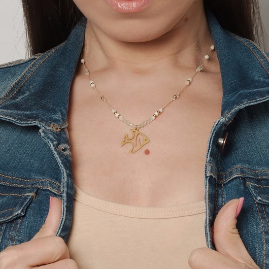 naszyjniki - inne Naszyjnik KIANE z zawieszką rybą