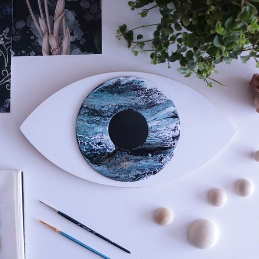Ozdoby na ścianę Oko 3D planet 3/07