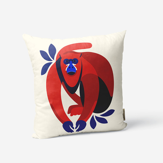 poduszki z grafiką Poduszka dekoracyjna - Howler monkey