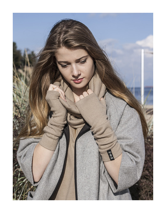 rękawiczki damskie long gloves / beige