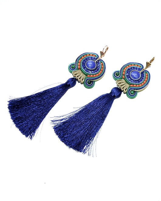 kolczyki soutache Sutaszowe kolczyki MEXICO 2