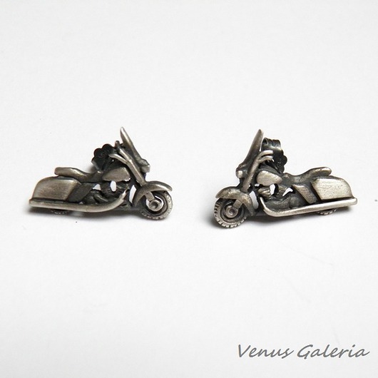 Kolczyki motory srebrne VENUS GALERIA