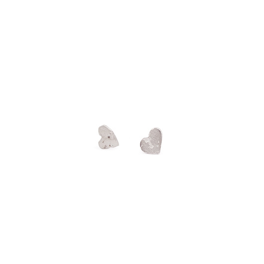 kolczyki srebrne Kolczyki srebrne LANE LITTLE HEART / recycled silver earrings