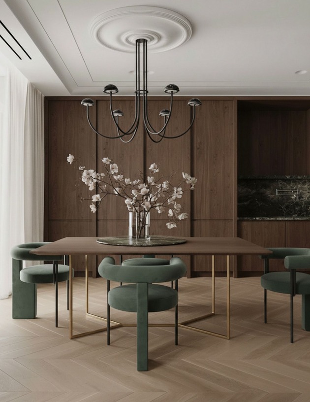 stoły Stół jadalniany na złotej nodze w stylu glamour 180cm