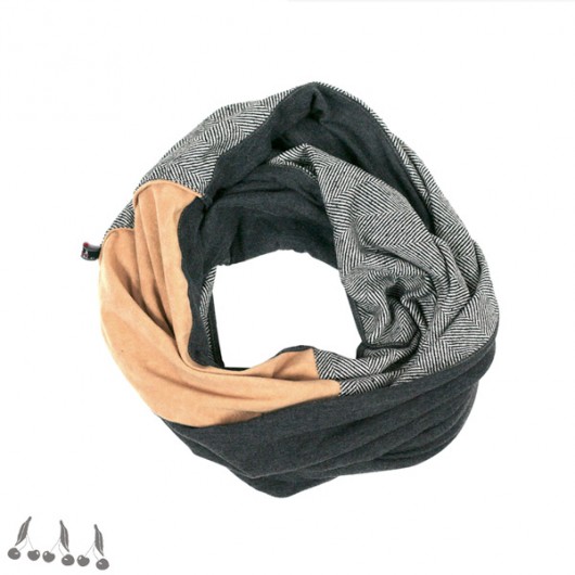 szale damskie ::: tuba MIX GREY CARAMEL :::