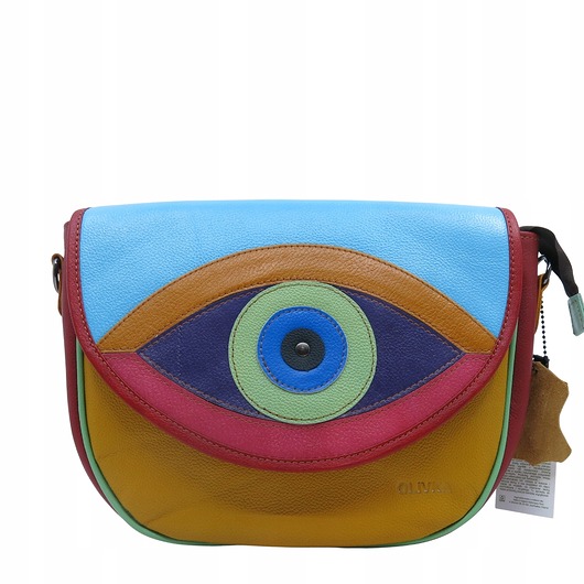 torby na ramię Torebka damska skórzana wymienna klapka 2w1 pojemna kolorowa OLIVKA