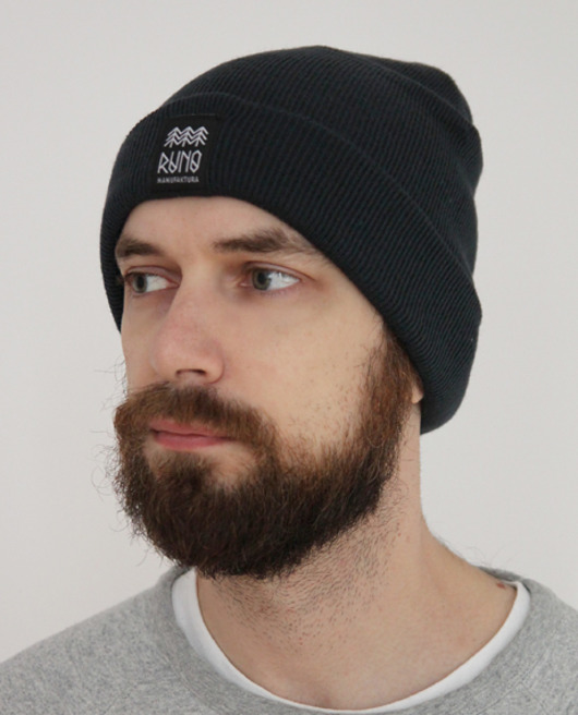 Granatowa czapka beanie RUNO