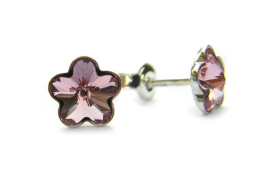 Drobne kolczyki kryształ Swarovski - Stokroteczki Marisella