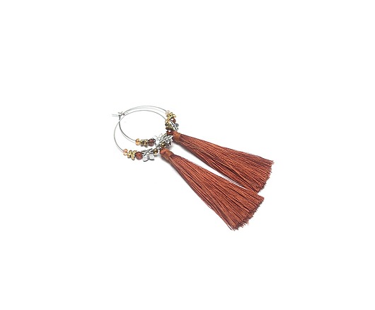 Kolczyki chwosty Alloys Collection Boho /cynamon/ 24-07-19 KiKa pracownia