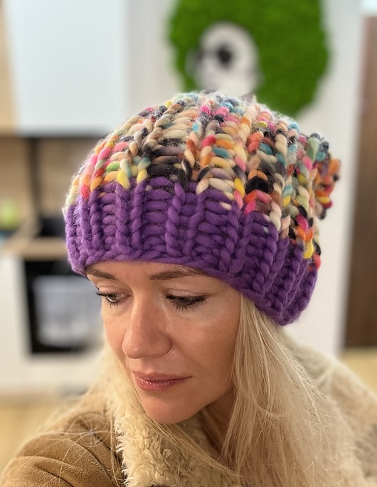 czapki damskie Czapka handmade